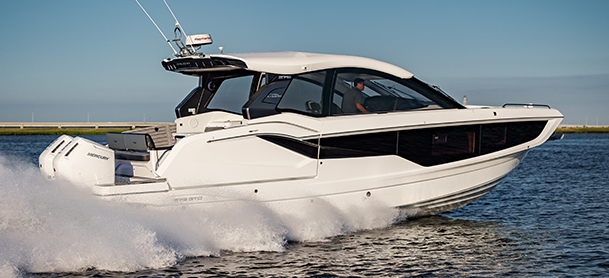 Galeon going fast on the water