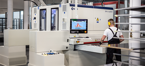 Man designing a boat through machinery