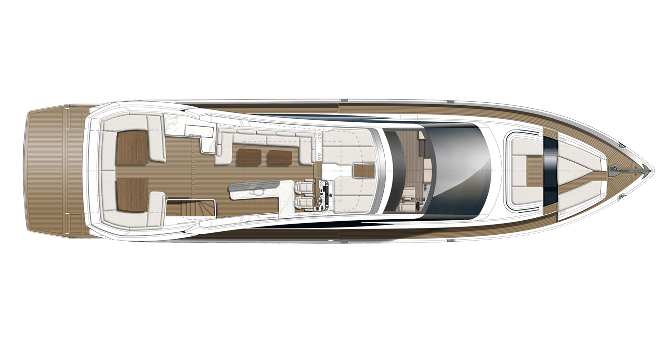 Galeon 800 FLY layout sketch