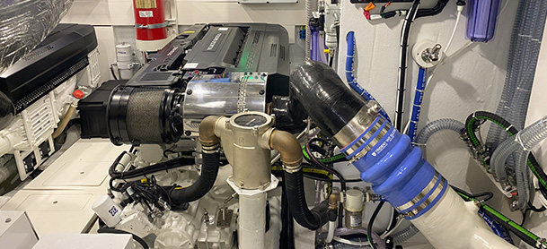 inside on the Galeon yacht