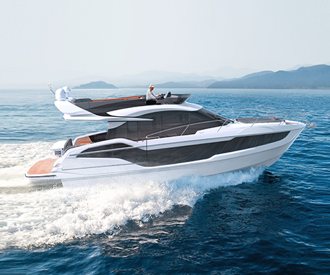 Galeon Yacht on the water