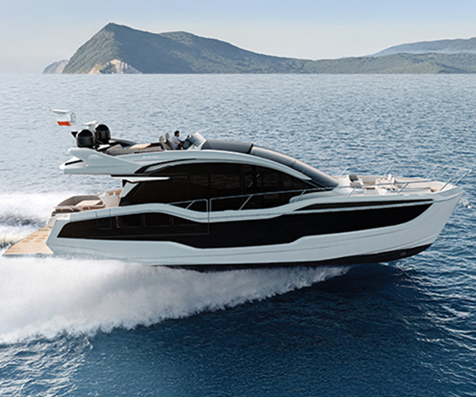 Galeon 570 SKY on the water