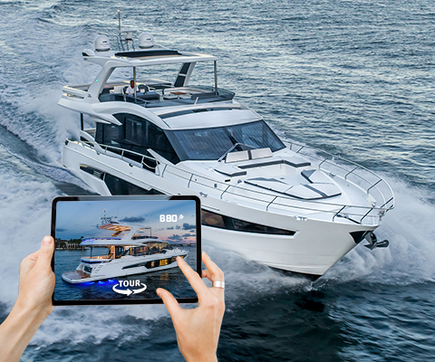Galeon yacht out on the water