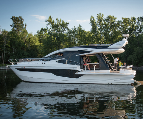 Galeon Yacht on the water