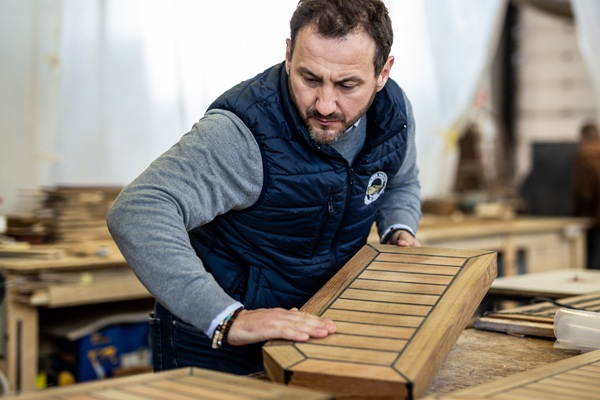 Man working at a Galeon plant